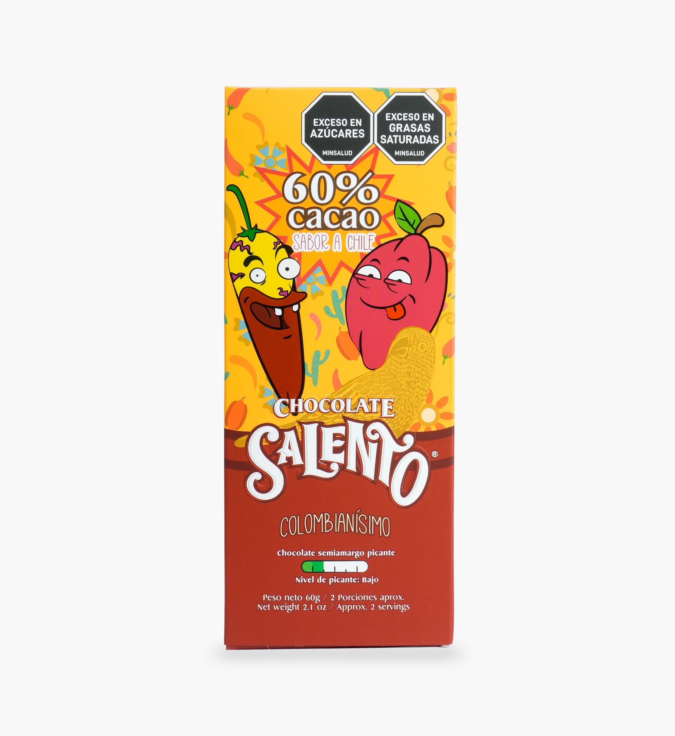 Chocolatina Salento® Chile (picante) 60% Cacao