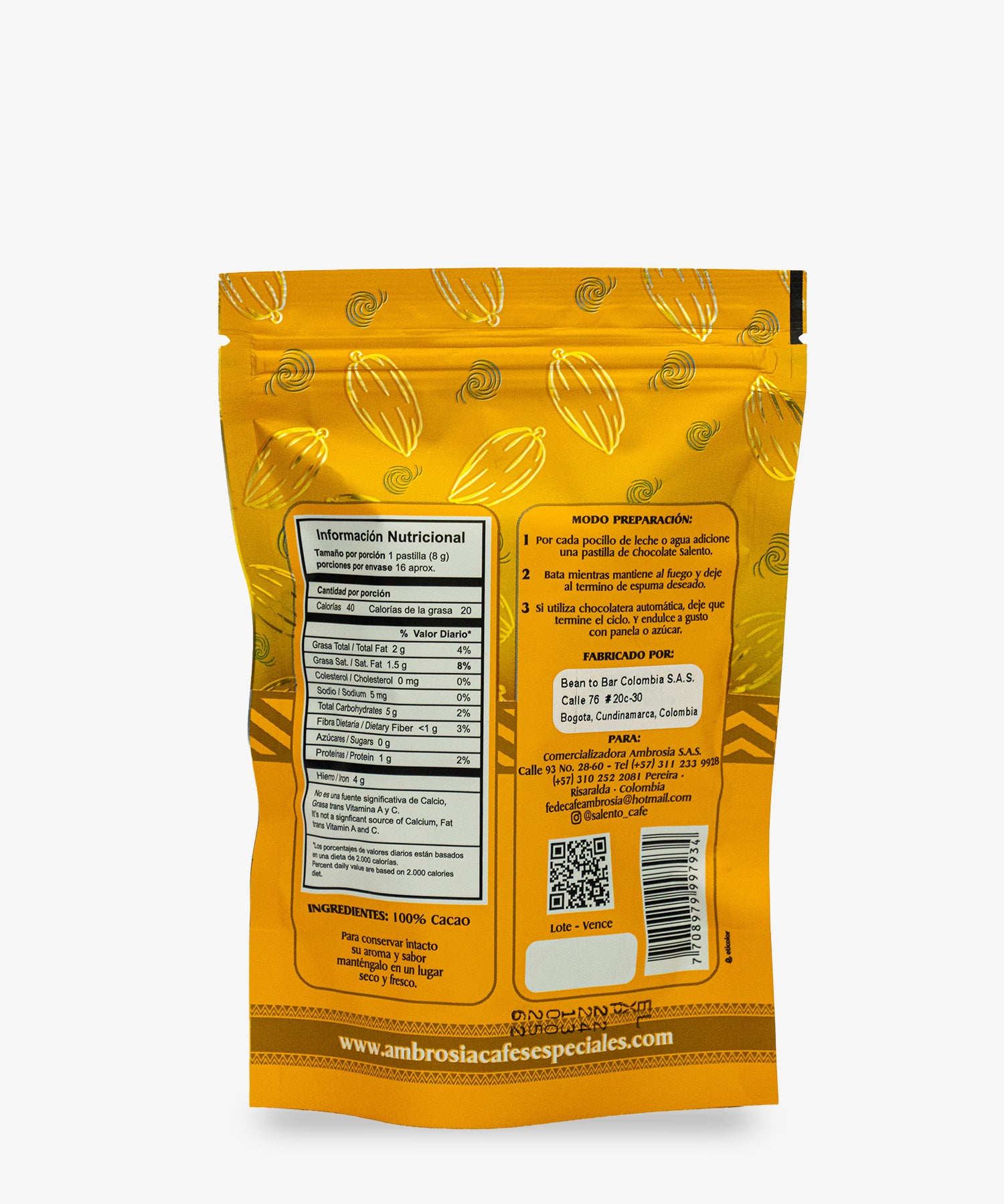 Chocolate Salento (16 pastillas)