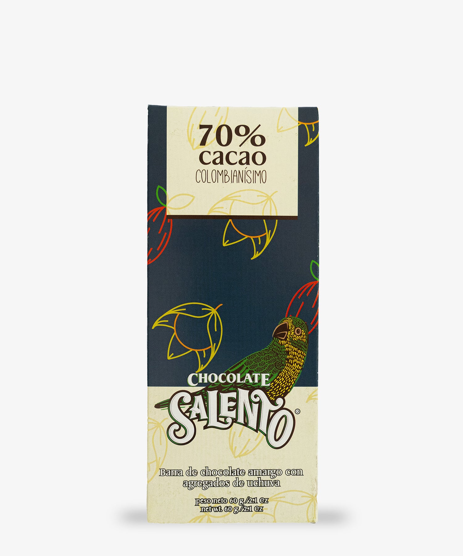Chocolatina Salento® sabor uchuva 70% cacao